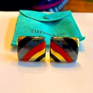 Rare 🔥Tiffany Earrings.Angela Cummings 18KYG.Coral,Black Jade&Hematite.Stamped.